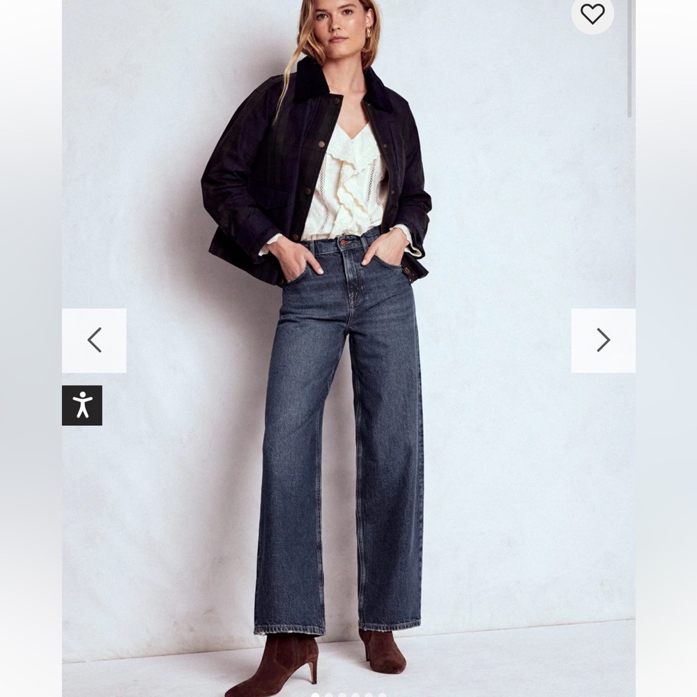Boden Dark Blue Wide Leg Jeans Size 30